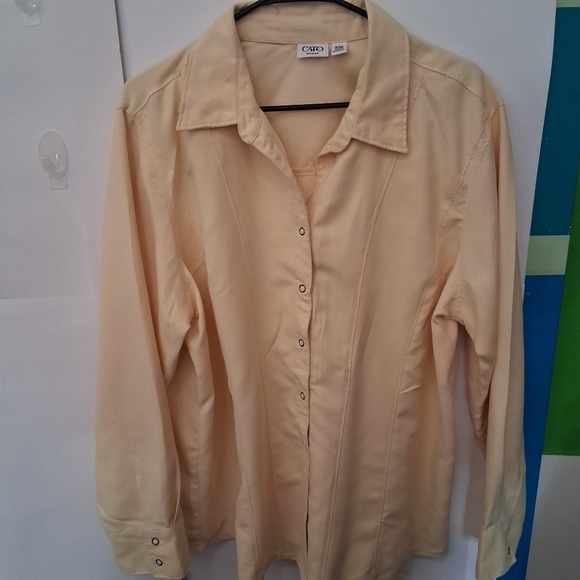 +3🔵Cato Cream Long Sleeve Cozy Shirt - Picture 4 of 8